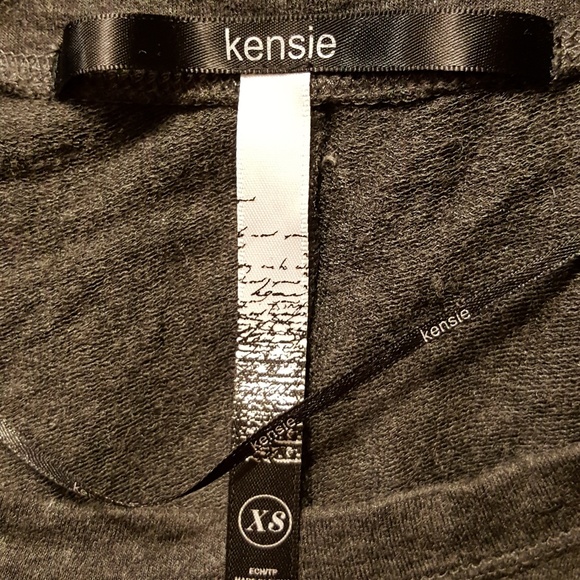 Kensie Long Sleeve Charcoal Gray Dress - Picture 7 of 8