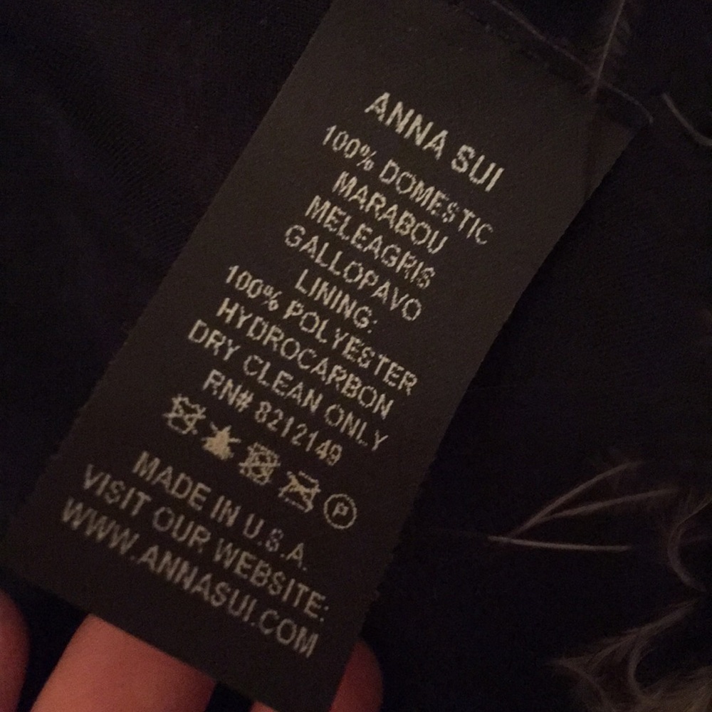 Anna Sui 100% Marabou shrug SOLD - Picture 7 of 8