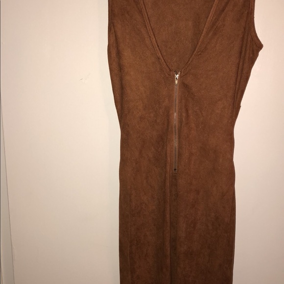 Suede Bodycon Cut-Out Dress - Picture 2 of 2