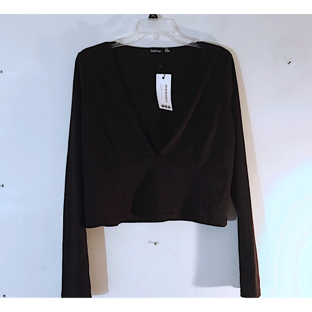 Boohoo plus crop top