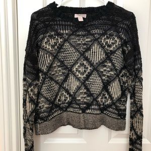 Forever 21 Black Pattern Sweater