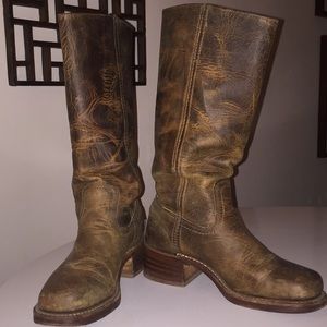 Frye distressed boots