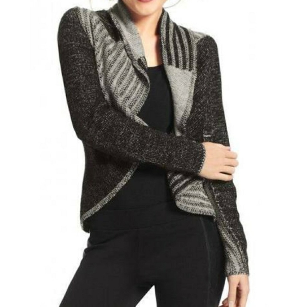CAbi Patchwork Circle Cardigan Sweater Medium