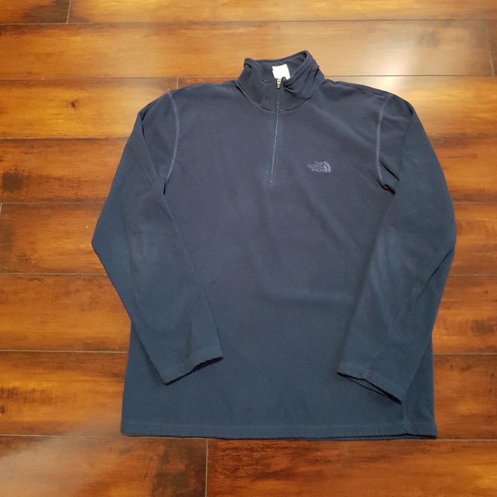 Men's navy blue North Face fleece, large