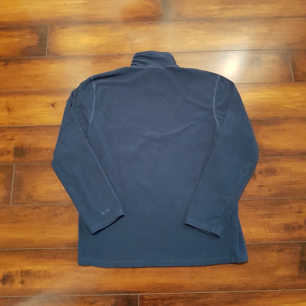 Men's navy blue North Face fleece, large_2