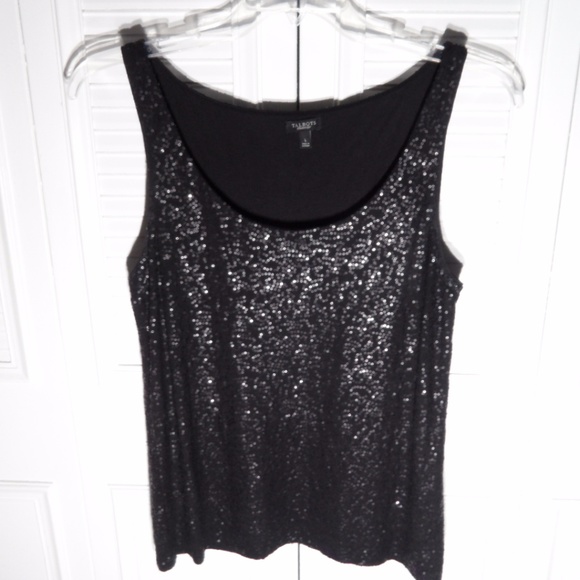 Talbots: Sequins Knit Layered Tank L(L) - Picture 7 of 8