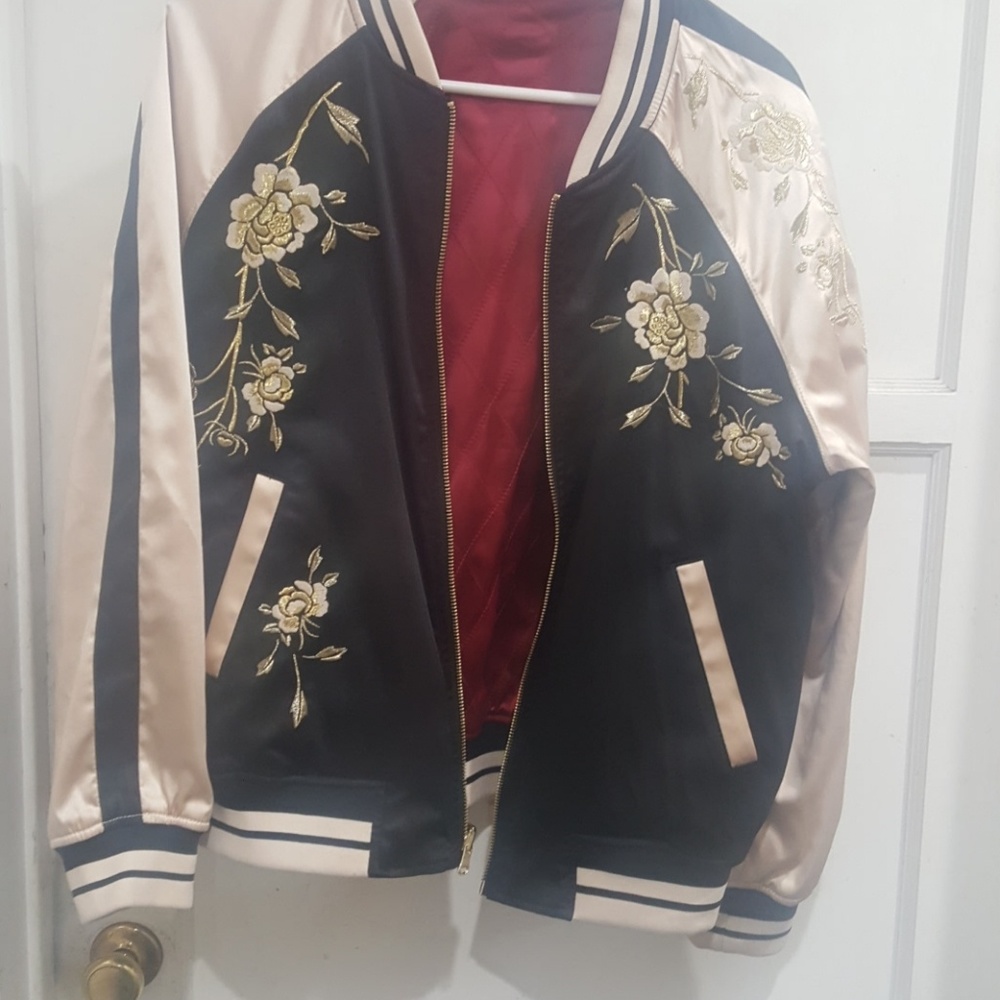 Express reversible bomber tiger jacket M