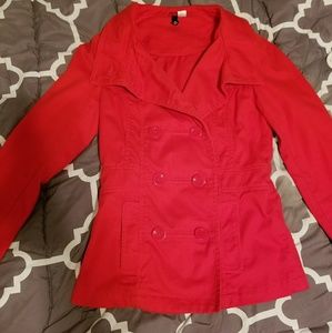 Red Pea Coat