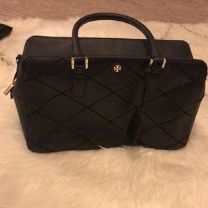 Tory Burch square hand bag black