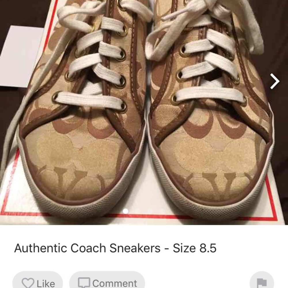 Authentic Coach Sneakers - Size 8
