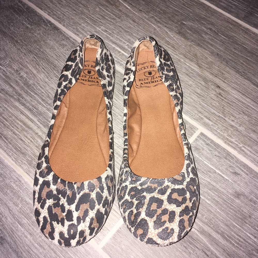 Leopard print flats
