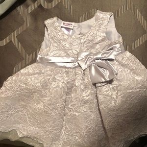 Silver lace dress