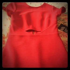 Express Red Cut-out cocktail dress