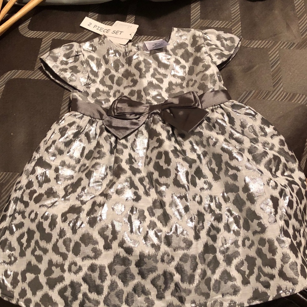 silver leopard dress