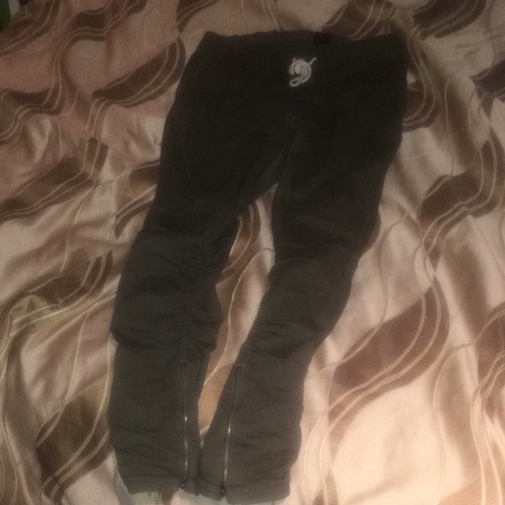 H&M Olive Joggers with Zippers