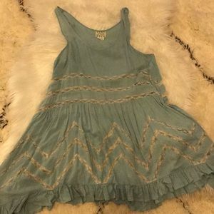 Free People Swing Slip/dress Light Blue