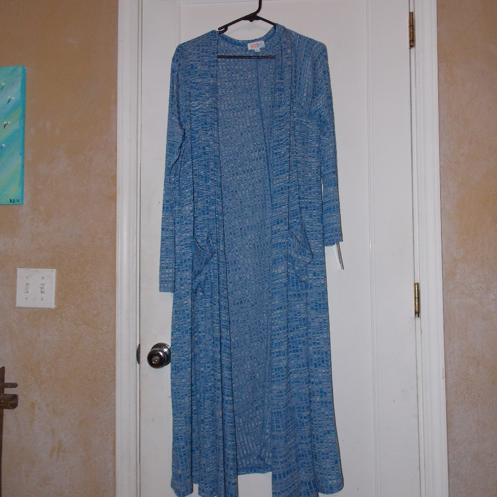 Lularoe ribbed blue Sarah XL