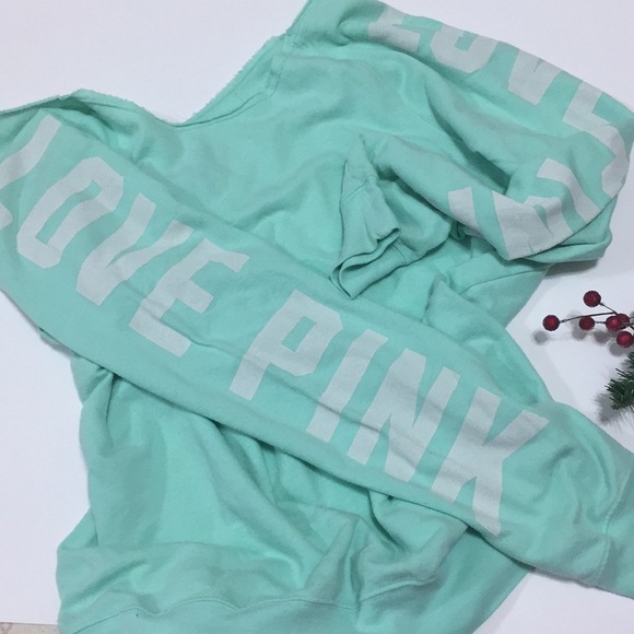 PINK Victoria's Secret Tops - Pink off the shoulder slouchy sweatshirt