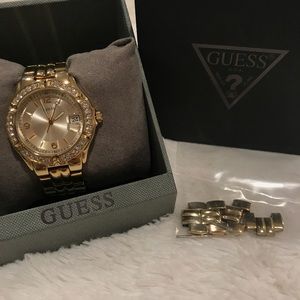 GUESS Women's Mid-Size Gold-Tone Watch