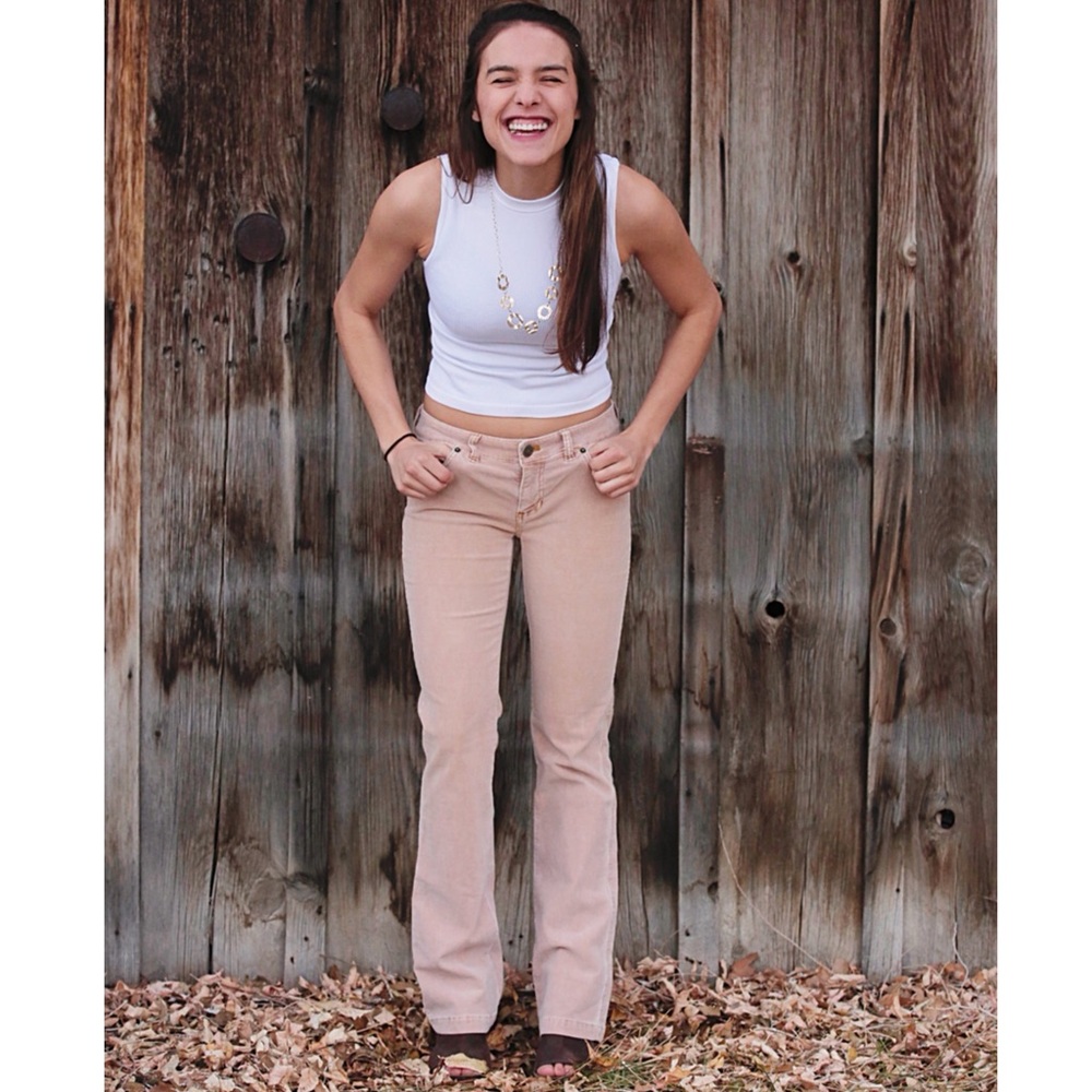 American Eagle Pale Pink Corduroy Pants. Size 2.