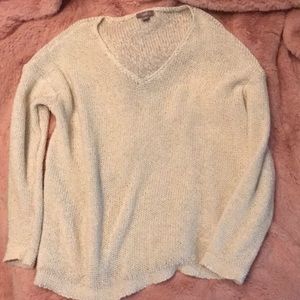 Cream Vneck Sweater