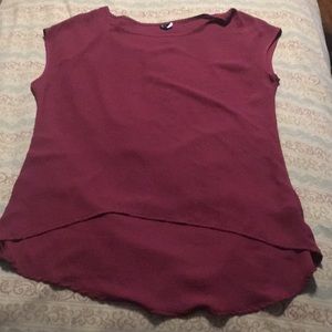 Burgundy dressy blouse size medium