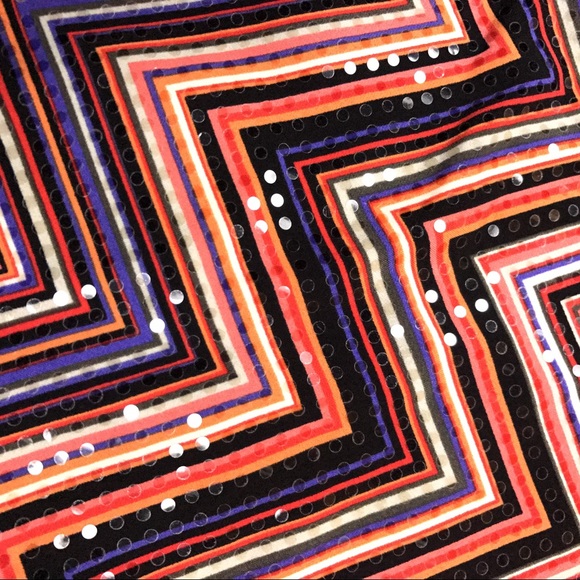 Ideology M Chevron Top with Sequins Long Sleeve - Picture 4 of 8