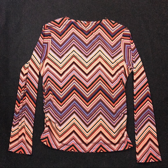 Ideology M Chevron Top with Sequins Long Sleeve - Picture 5 of 8