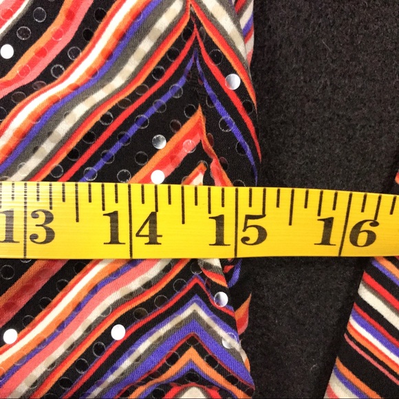 Ideology M Chevron Top with Sequins Long Sleeve - Picture 7 of 8