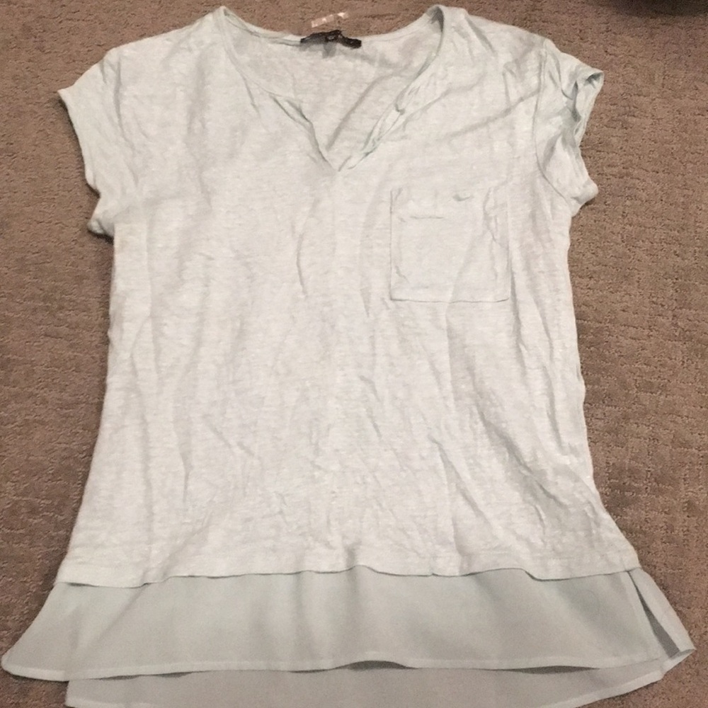 Sanctuary like new linen mint color tee XS