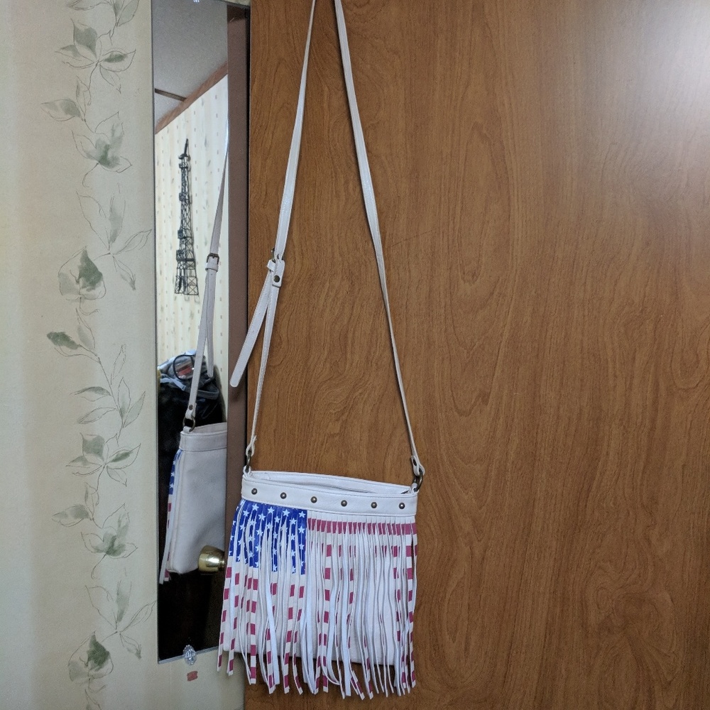 Over the shoulder American flag purse