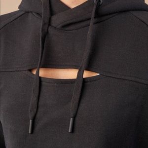 Gymshark raw edge cropped hoodie
