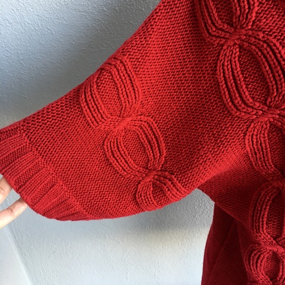 ANA A New Approach Red Sweater Tunic Size L - Picture 6 of 6