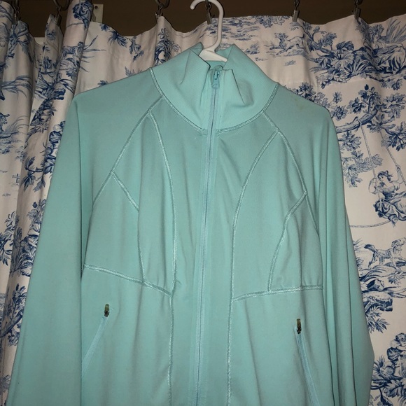 Zella Workout Jacket in Seafoam or Turquoise color - Picture 4 of 5
