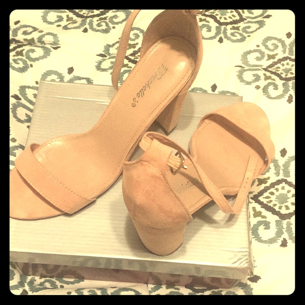 blush colored heels