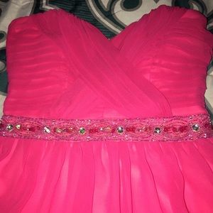 Hot pink formal dress