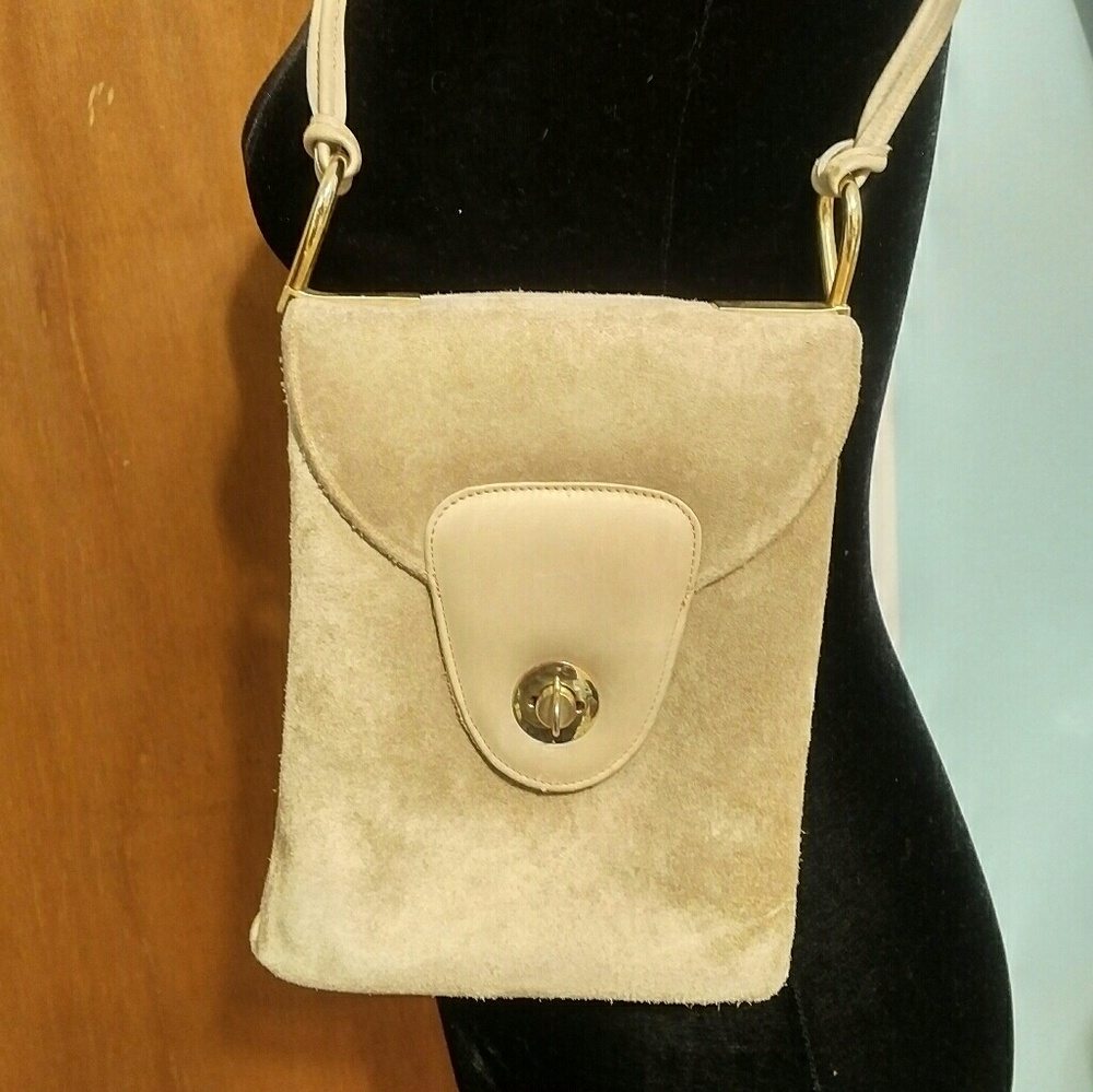 VINTAGE BELLIDO for SUSAN GAIL CREAM LEATHER PURSE