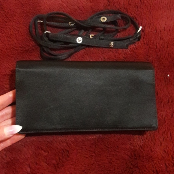 Black satin Prada Clutch