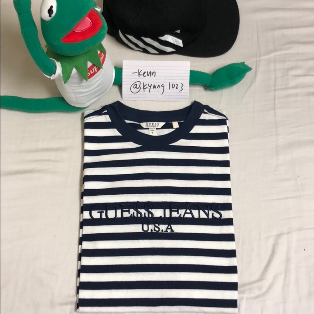 Asap Rocky x Guess Navy & White Tee (Fits M)