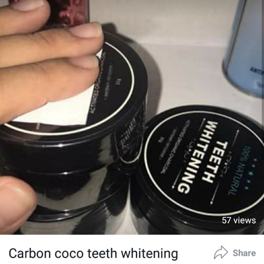 Teeth charcoal whitening