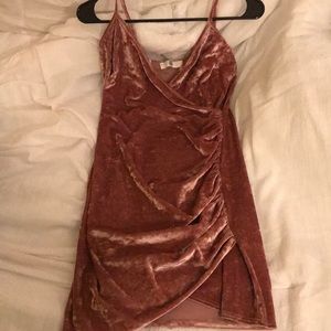 Velvet pink dress