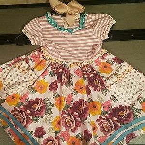 Matilda jane dress like new with new hair bow