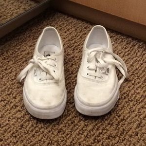 Girls Size 3.5/Women 5.0 White Vans