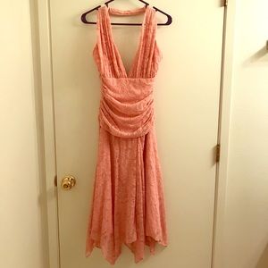 Rose lace halter dress