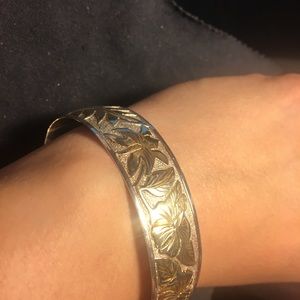 sterling silver hawaiian bangle bracelet