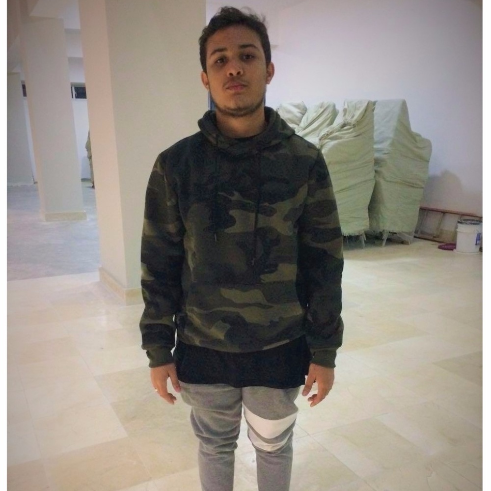 NEW Mens "Calvin" Army Green Camo Cotton Hoodie