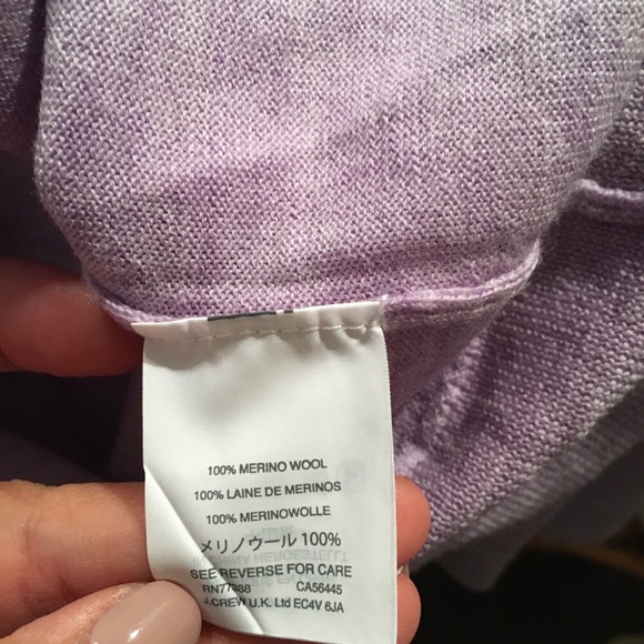 NWOT j.crew moreno wool lavander sweater - Picture 3 of 5