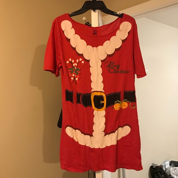 NWOT- Santa screen print tunic - one size - Picture 1 of 4