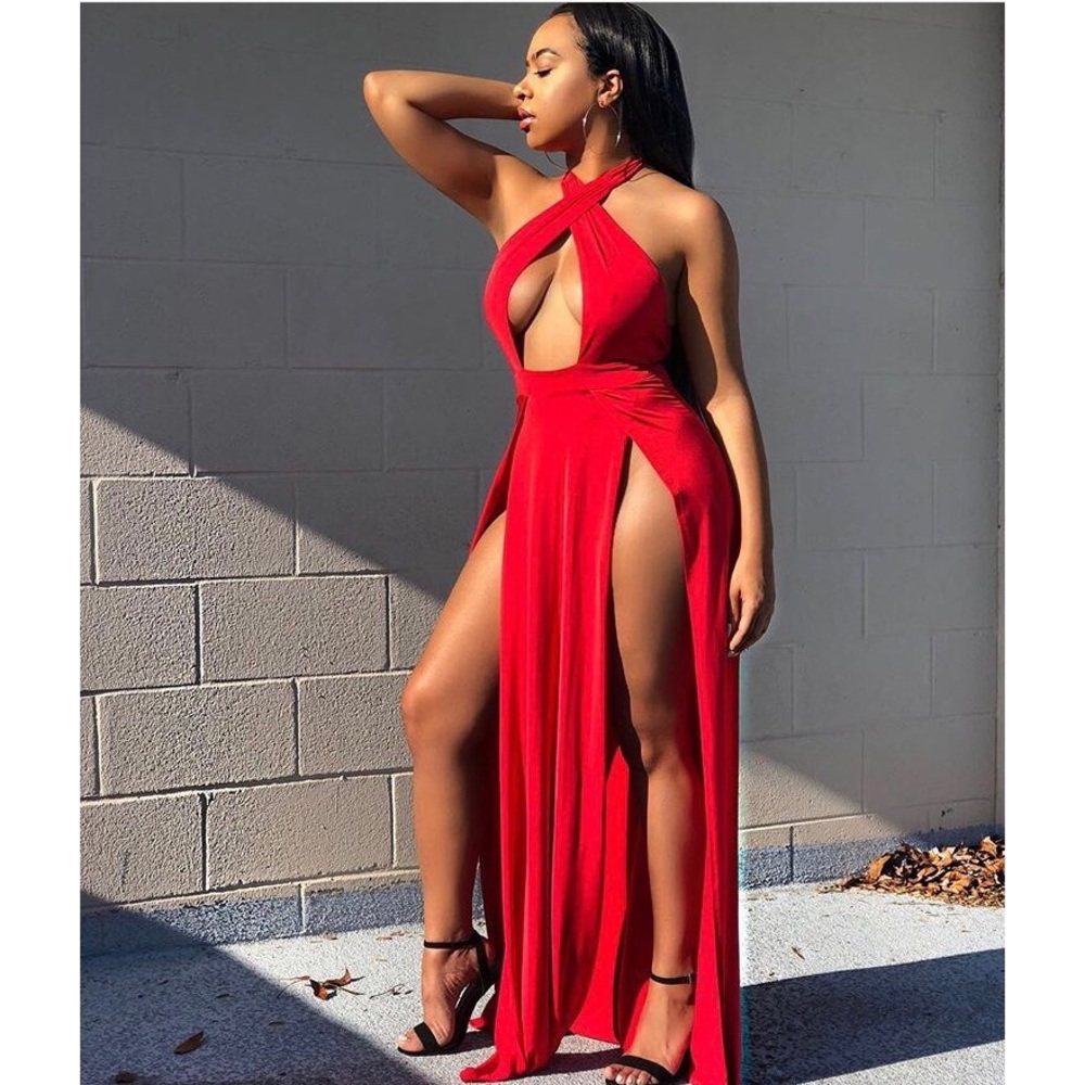 Diva Double Slit Dress