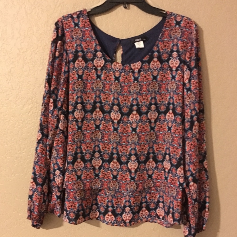 ❤️ SALE ❤️ Plus Size Printed Long Sleeve Blouse